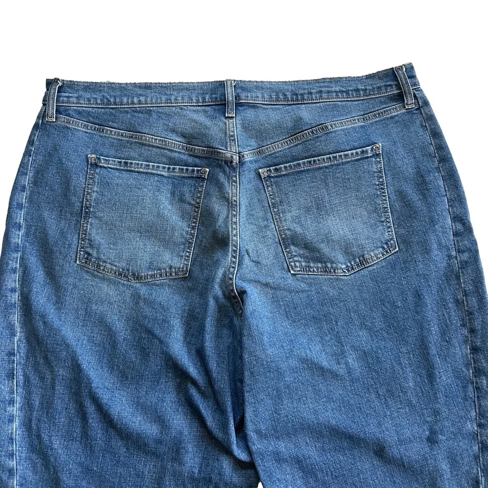 High Rise Barrel Leg Baggy Ankle Old Navy Jeans Size 20 Medium Wash - Picture 12 of 15
